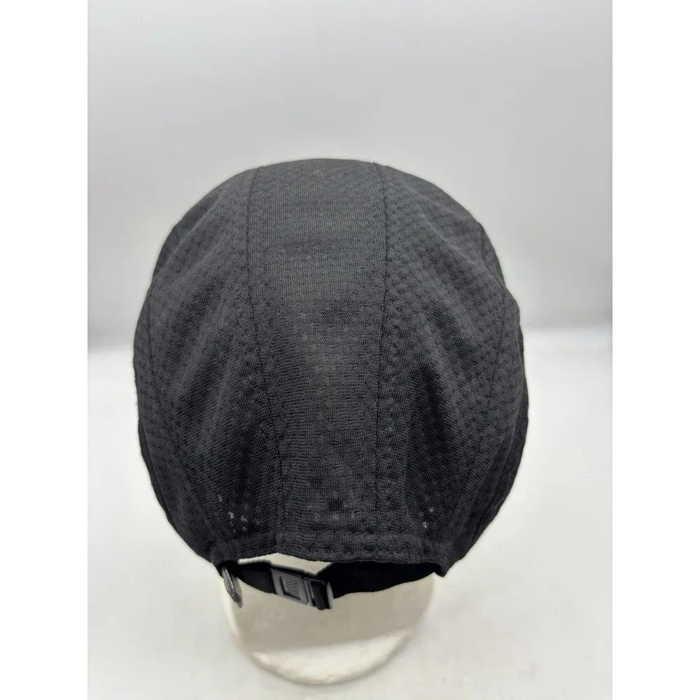 Vintage Nike 5 Panel Hat Black Mesh Running Camp Cap Y2K